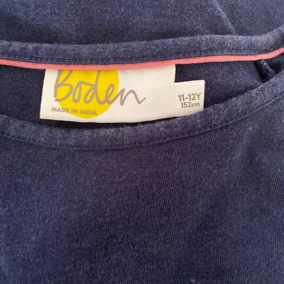 Boden Long Sleeve Gold Trim Skater Dress - Picture 5 of 6